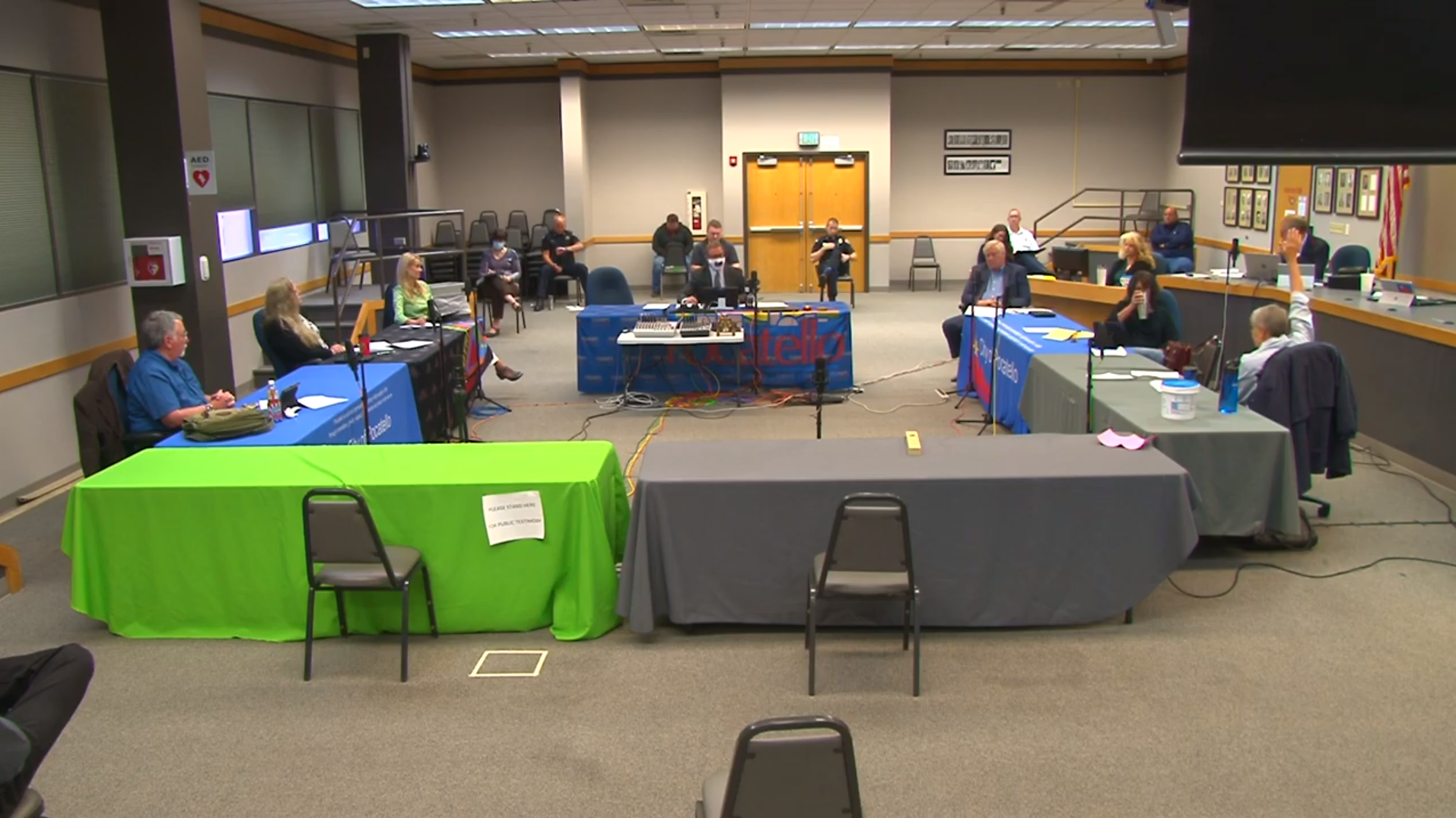 Screenshot of city development meeting video
